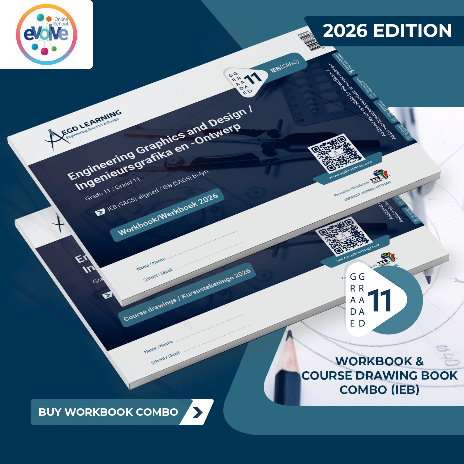 EGD Learning - Workbooks & CD Combos (IEB) 2026 - Grade 11 (Evolve Online School)