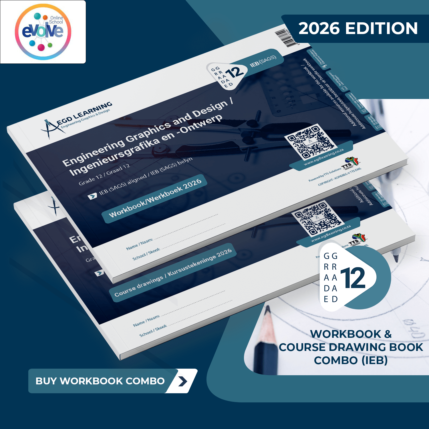 EGD Learning - Workbooks & CD Combos (IEB) 2026 - Grade 12 (Evolve Online School)