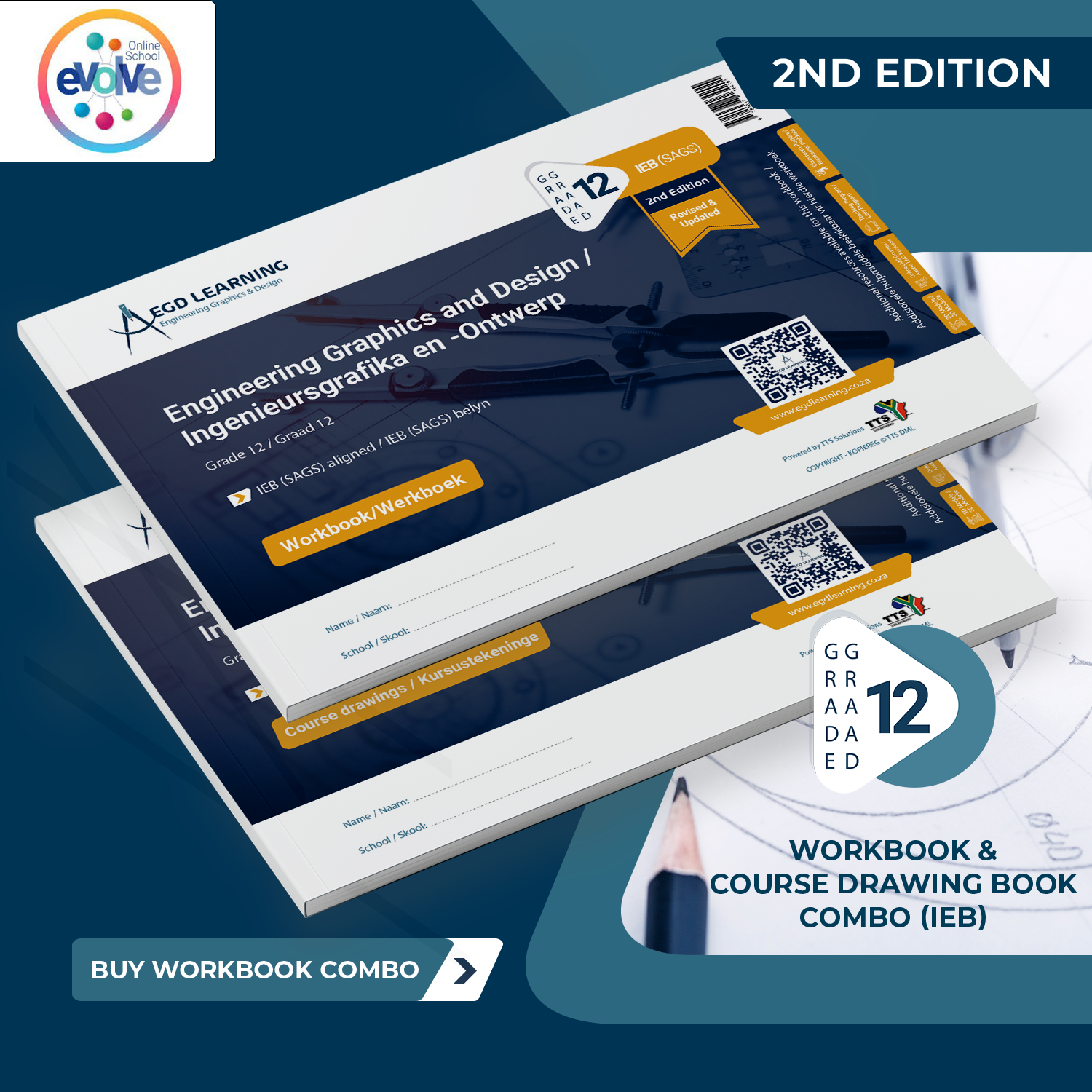 EGD Grade 12 Workbook & Course Drawings Book Combo - 2nd Edition (IEB/SAGS)