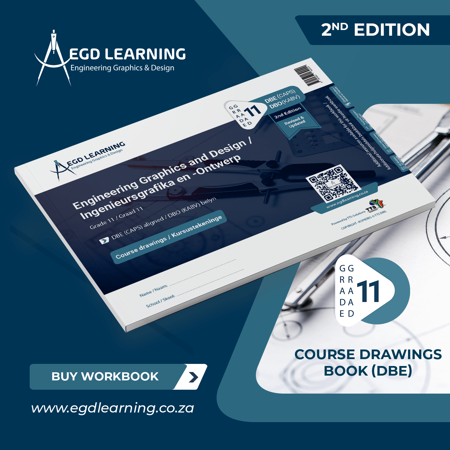 EGD Grade 11 Course Drawings Book (DBE/CAPS) - 2nd Edition