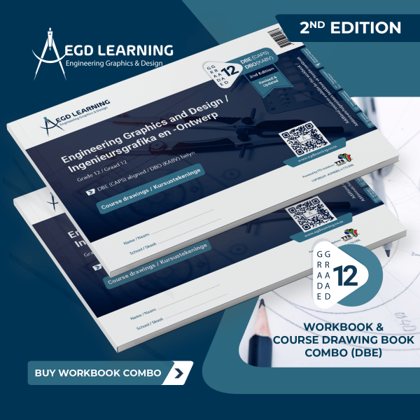 EGD Grade 12 Workbook & Course Drawings Book Combo (DBE/CAPS) - 2nd Edition